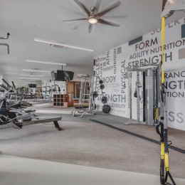 Open and well-lit fitness center
