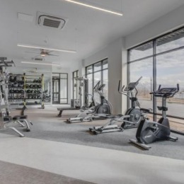 a room with exercise equipment