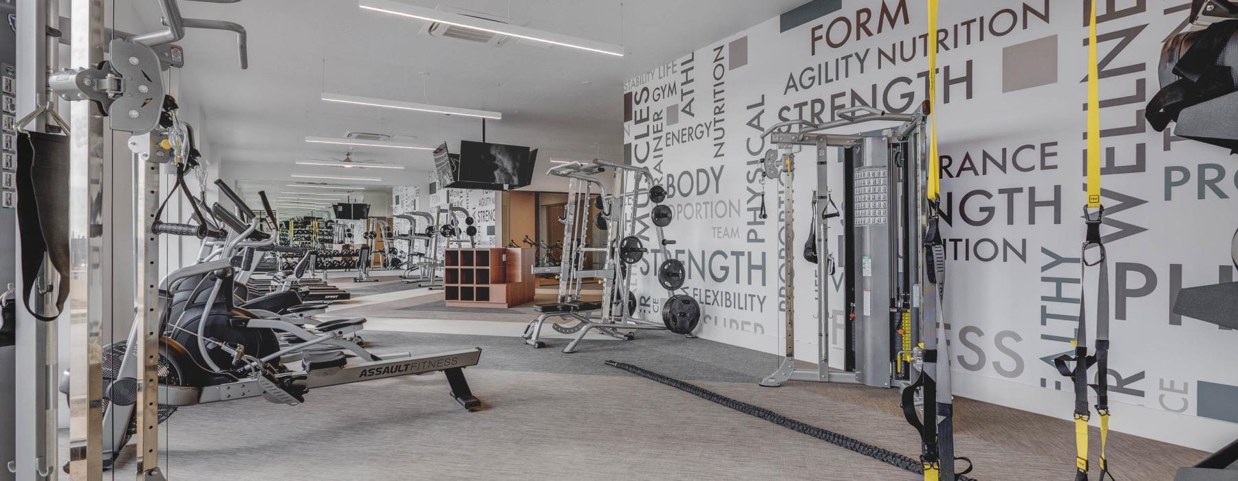 Open and well-lit fitness center
